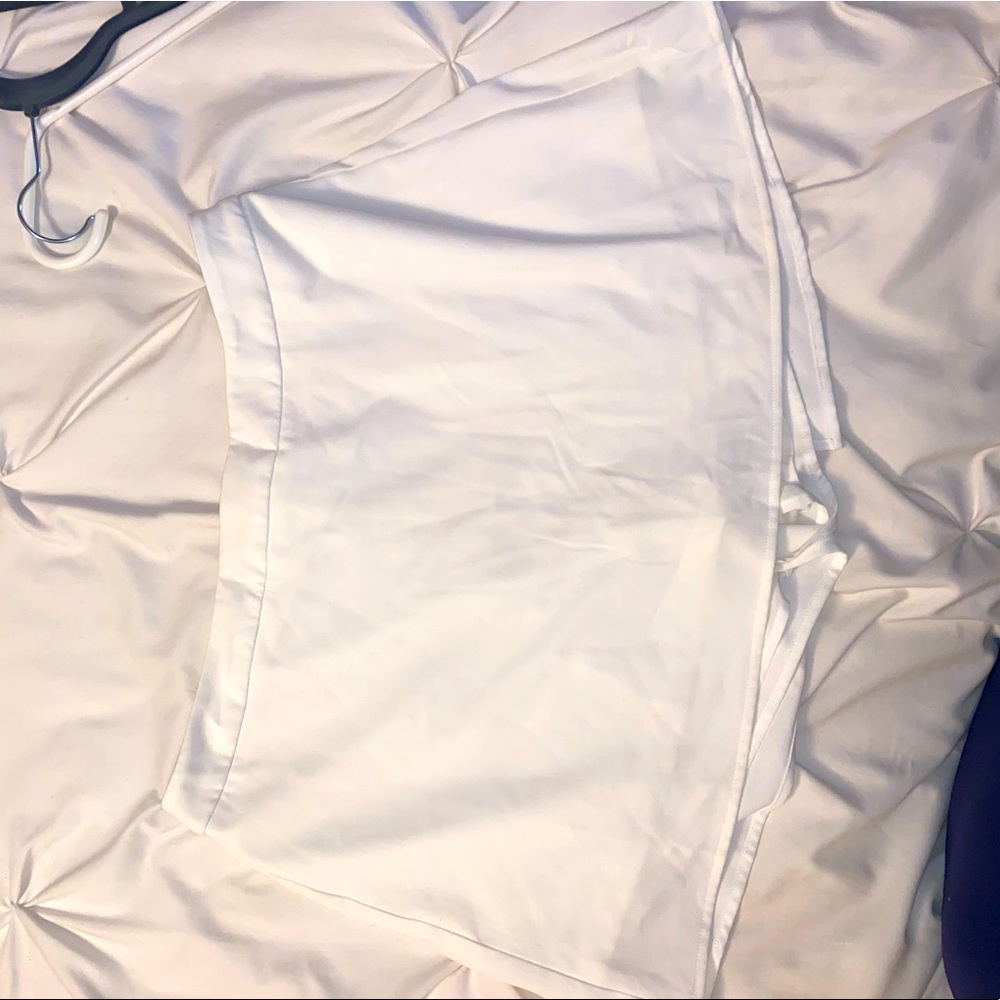 White flowy skort